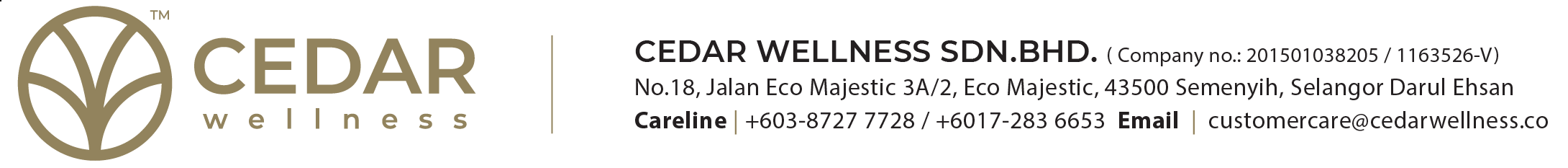 Cedar Wellness Sdn. Bhd. ROC: 201501038205 (1163526-V) Cedar Wellness